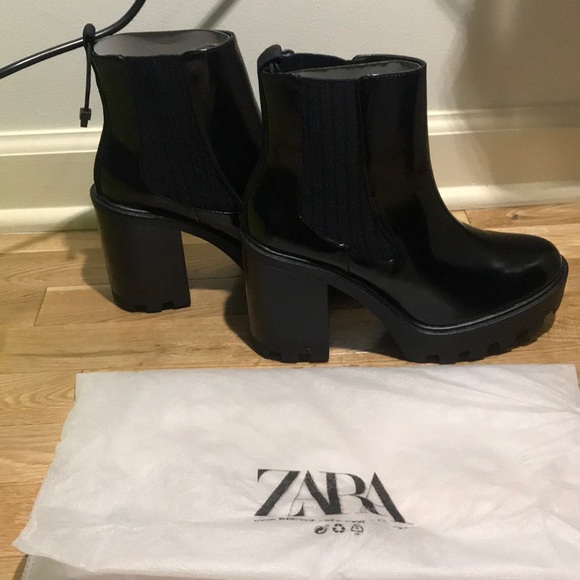 Zara Shoes - Zara heeled Chelsea Boot, Lug Sole